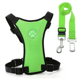 Safety Vehicle Harness Belt With Adjustable Straps Dog Carrier & Travel Pet Clever Green S 