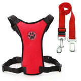 Safety Vehicle Harness Belt With Adjustable Straps Dog Carrier & Travel Pet Clever Red S 