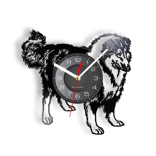 Schnauzer Dog Breed Wall Watch Rough Collie Club Vinyl Record Wall Clock Home Decor Dogs Pet Clever Without LED 