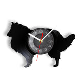 Schnauzer Dog Wall Clock Rough Collie Vinyl Record Wall Clock Dog Breed Pet Clever Without LED 