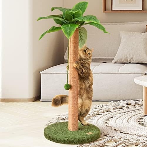 Scratching Post 33 inch Tall for Indoor Cats with Sisal Rope - Pet