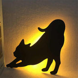 Sensor and Voice Sensor LED Cute Cat Lamp Home Decor Cats Pet Clever E 