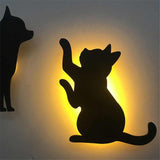 Sensor and Voice Sensor LED Cute Cat Lamp Home Decor Cats Pet Clever F 