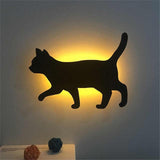 Sensor and Voice Sensor LED Cute Cat Lamp Home Decor Cats Pet Clever A 