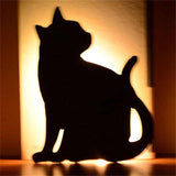 Sensor and Voice Sensor LED Cute Cat Lamp Home Decor Cats Pet Clever B 