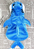 Shark Costume Clothes with Hoodie Jumpsuit Cat Clothing Pet Clever 
