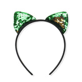 Shiny Sequins Cat Ears Hair band Cat Design Accessories Pet Clever D 