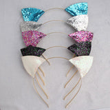 Shiny Sequins Cat Ears Hair band Cat Design Accessories Pet Clever 