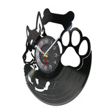 Siberian Husky Vinyl Record Wall Clock Silent Non Ticking Clock Home Decor Dogs Pet Clever 