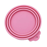 Silicone Canned Lid Cover Dog Bowls & Feeders Pet Clever Pink 
