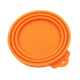 Silicone Canned Lid Cover Dog Bowls & Feeders Pet Clever Orange 