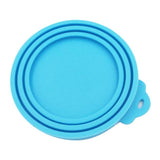 Silicone Canned Lid Cover Dog Bowls & Feeders Pet Clever Blue 
