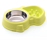 Slow Feed Anti-Choke Pet Bowl Dog Bowls & Feeders Pet Clever Green 