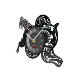 Snake Tribal Art Vinyl Record Wall Clock Wildlife Animal Home Decor Serpent Silent Movement Haning Wall Watch Other Pets Design Accessories Pet Clever 