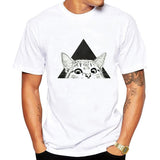 Sneaking Cat Printed T-Shirt T-shirt Pet Clever XS 