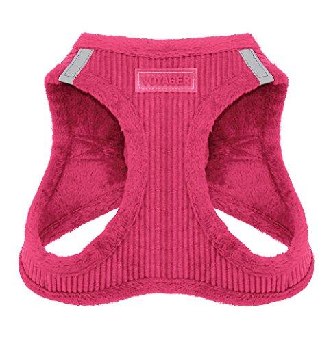 Soft Pet Harness Dog Harness Pet Clever Fuchsia Corduroy X-Small (Chest: 13" - 14.5") 