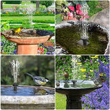 Solar Birdbath Fountain for Outdoor Patio Garden Décor Fountain Pump Pet Clever 