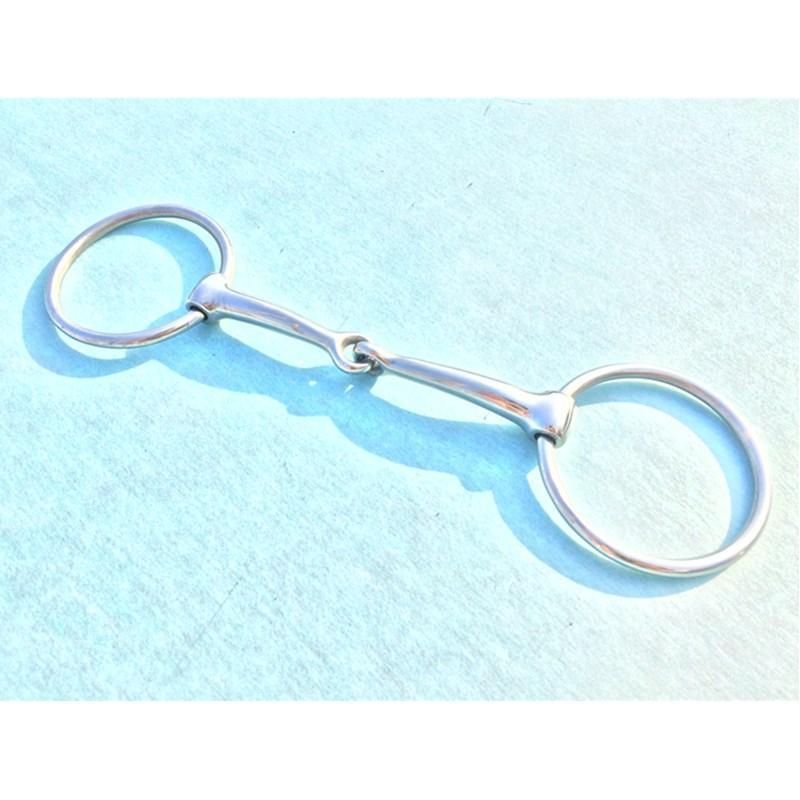 Solid Jointed Ring Snaffle Horse Bit Mouthpiece Horse Bit Mouthpiece Pet Clever 