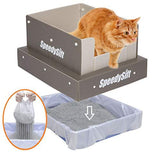 SpeedySift Litter Box with Disposable Sifting Liners Cat Litter Boxes & Litter Trays Pet Clever 