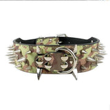 Spiked Leather Dog Collar(15 Colors) Spiked Leather Dog Collar(15 Colors) Pet Clever S Camouflage 