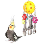 Spoon String Design Bird Chew Toy Bird Toys Pet Clever 