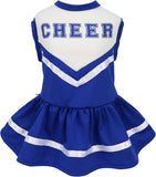 Sporty Cheer Dog Dress for Small Dogs Girl Dog Clothing Pet Clever Blue XXS 