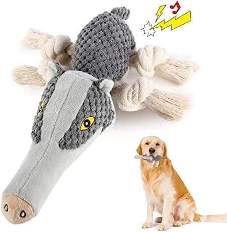 Squeaky Plush Dog Chase Toys with Crinkle Paper Dog Toys Pet Clever 