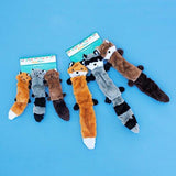 Squeaky Plush Dog Toy, Fox, Raccoon, and Squirrel Dog Toys Pet Clever 