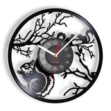 Squirrels In Love Wall Clock Modern Design Woodland Animals Home Decor Vinyl Record Wall Clock Other Pets Design Accessories Pet Clever Without LED 