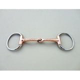 Stainless Steel Eggbutt with Corkscrew Copper Bit Mouthpiece Horse Bit Mouthpiece Pet Clever 