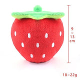 Strawberry Shape Squeaky Chew Toys Toys Pet Clever red 
