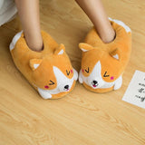 Stuffed Plush Indoor Shoes Dog Design Footwear Pet Clever Yellow 