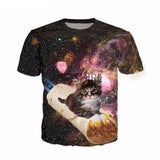 Stylish Cute Cat All Over Print T-Shirt Prints Cat Design T-Shirts Pet Clever 