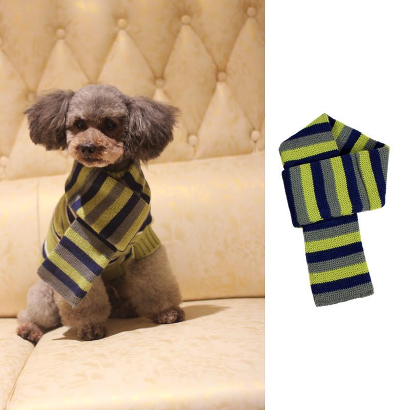 Stylish Pet Striped Sweater Scarf Scarfs Pet Clever 