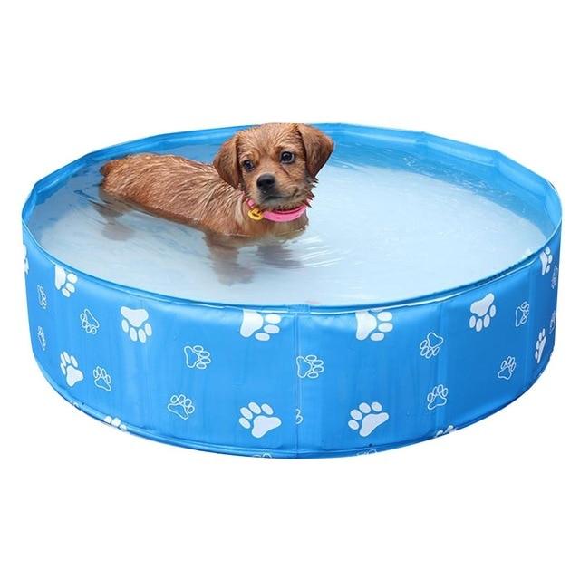 Summer Portable Pet Pool Toys Pet Clever Paws Print 