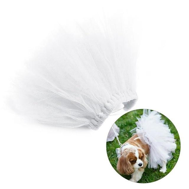 Summer Princess Pet Mesh Skirt Dog Clothing Pet Clever White S 
