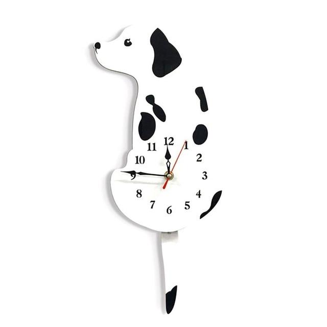 Tail Wagging Labrador Dog Wall Clock Home Decor Dogs Pet Clever White 