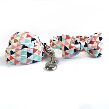 The Banner™ Fashion Pet Set of Collar & Leash Metal Buckle Artist Collars & Harnesses Pet Clever collar bow and leash XS 