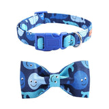 The Blue Whale™ Fashion Pet Set of Collar & Leash Artist Collars & Harnesses Pet Clever 