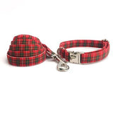 The Christmas Plaid™ Fashion Pet Set of Collar & Leash Artist Collars & Harnesses Pet Clever collar and leash XS 
