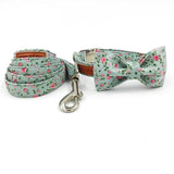The Floral™ Fashion Pet Set of Collar & Leash Artist Collars & Harnesses Pet Clever bow and leash necklace XS 