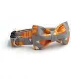The Fox™ Fashion Pet Set of Collar & Leash Artist Collars & Harnesses Pet Clever Collar with Bowtie XS 