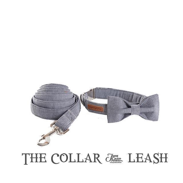 The Gentleman™ Fashion Pet Set of Collar & Leash Artist Collars & Harnesses Pet Clever collar bow and leash XS 