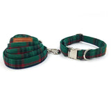 The Green Plaid™ Fashion Pet Set of Collar & Leash Artist Collars & Harnesses Pet Clever collar and leash XS 