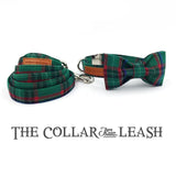 The Green Plaid™ Fashion Pet Set of Collar & Leash Artist Collars & Harnesses Pet Clever 