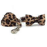 The Leopard™ Fashion Pet Set of Collar & Leash Artist Collars & Harnesses Pet Clever collar bow and leash XS 