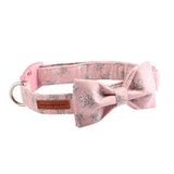 The Lovely Pink™ Fashion Pet Set of Collar & Leash Artist Collars & Harnesses Pet Clever collar with bowtie XS 