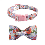 The Pink Floral ™ Fashion Pet Set of Collar & Leash Artist Collars & Harnesses Pet Clever 