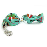The Santa Hat™ Fashion Pet Set of Collar & Leash Artist Collars & Harnesses Pet Clever collar bowtie leash XS 