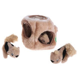 Three Squirrel Hide Plush Pet Toy Toys Pet Clever 